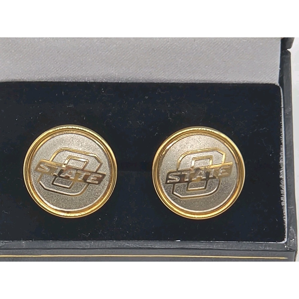 Vintage NCAA OSU Oklahoma State Cufflinks Cuff Links Stillwater